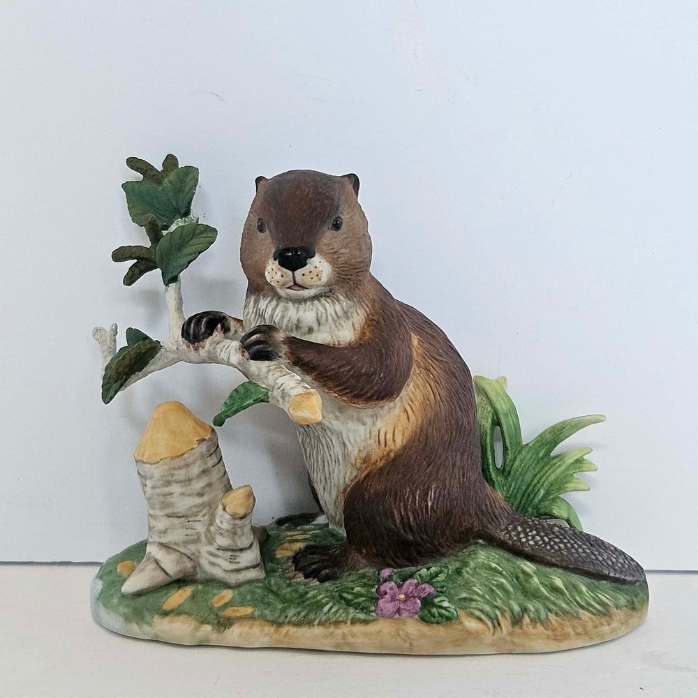 Lenox Princeton Gallery Woodland Worker American Beaver Figurine Porcelain Boxed